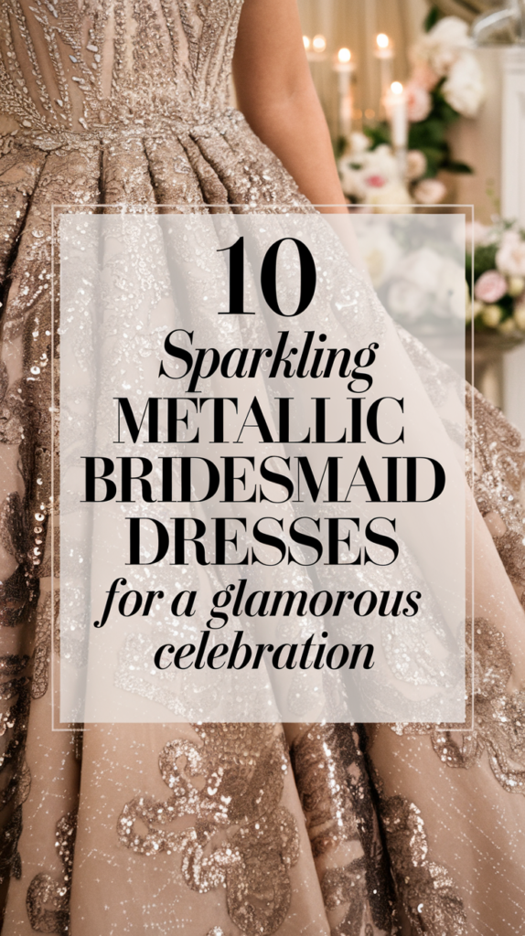 10 Sparkling Metallic Bridesmaid Dresses for a Glamorous Celebration