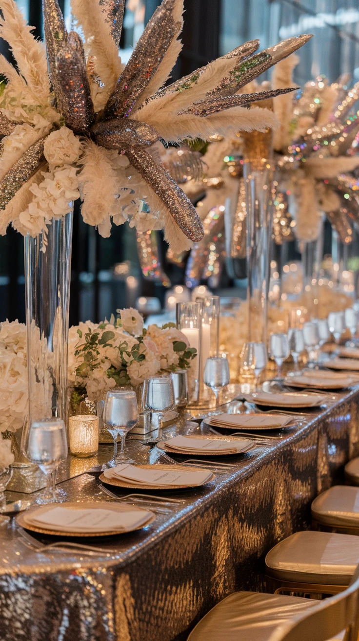 Metallic Sequined Linens