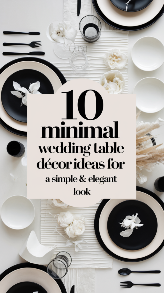 10 Minimal Wedding Table Decor Ideas for a Simple and Elegant Look