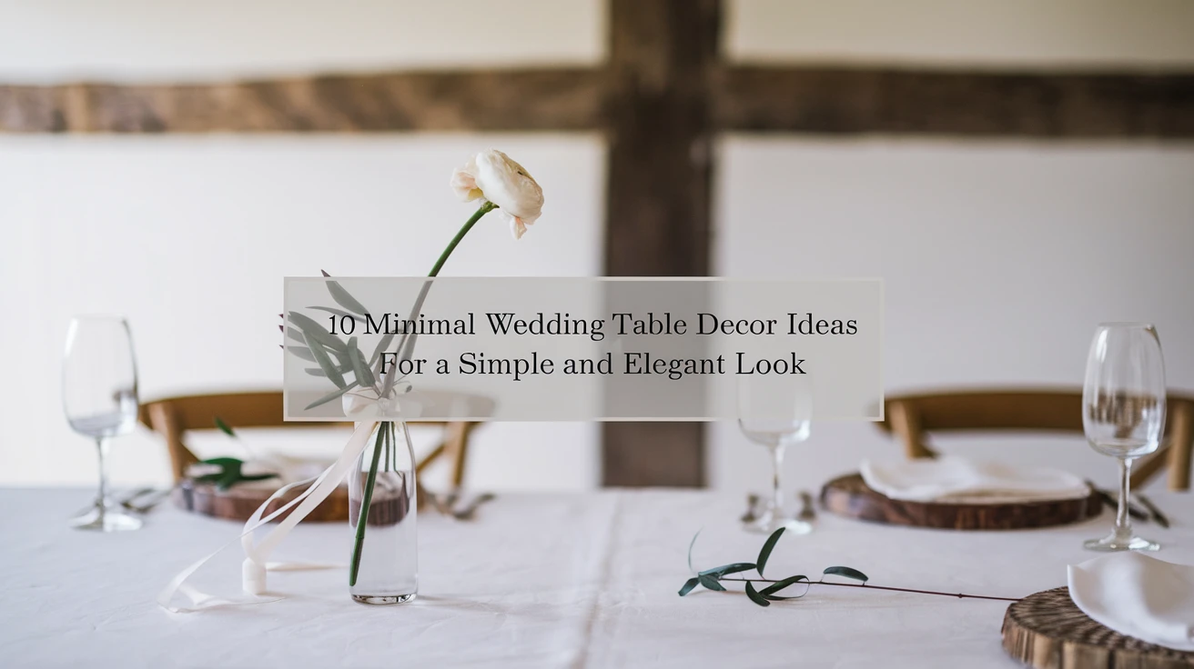 10 Minimal Wedding Table Decor Ideas for a Simple and Elegant Look