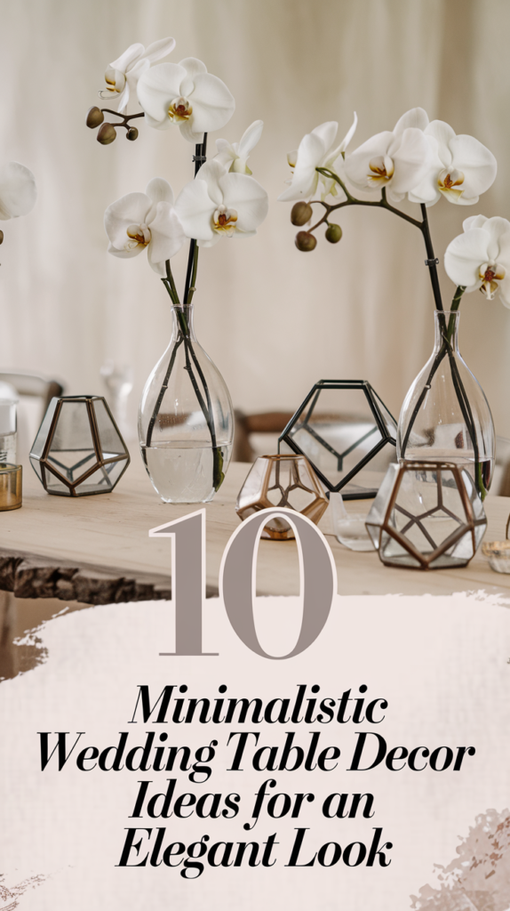 10 Minimalistic Wedding Table Decor Ideas for an Elegant Look