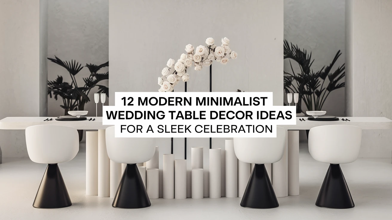 12 Modern Minimalist Wedding Table Decor Ideas for a Sleek Celebration