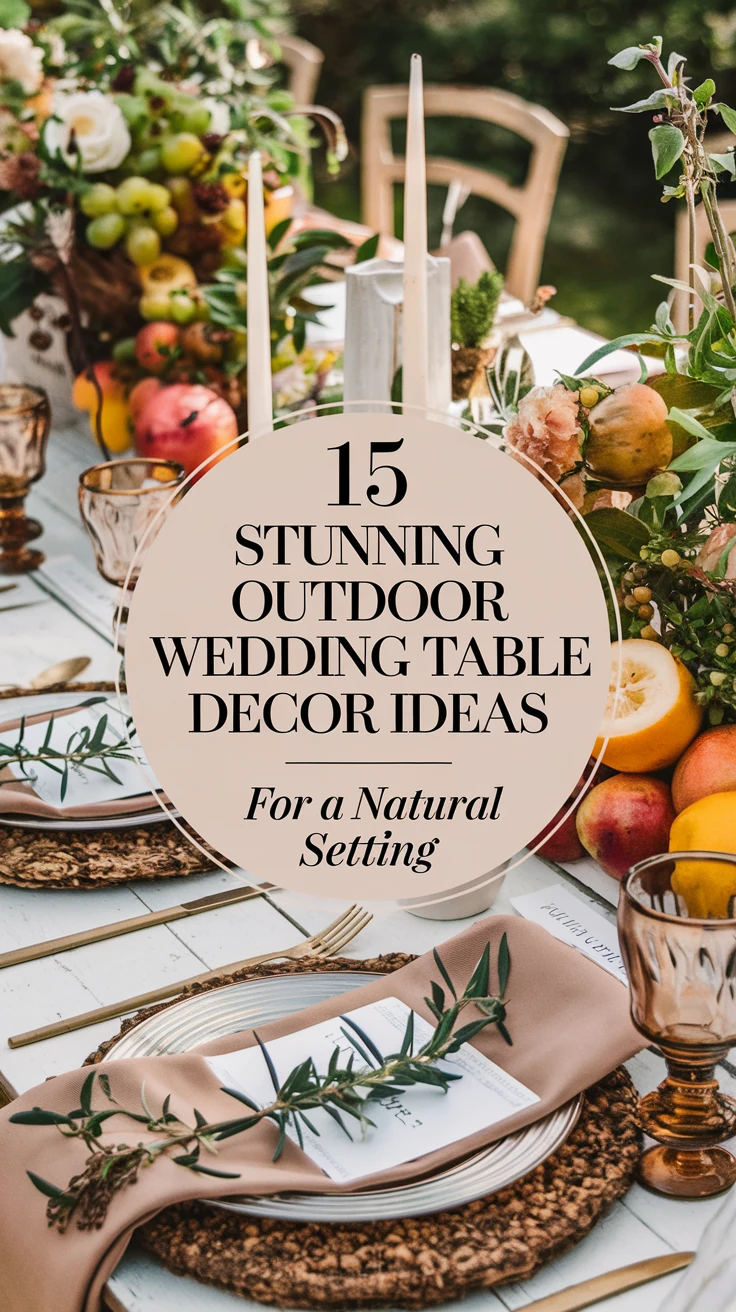 15 Stunning Outdoor Wedding Table Decor Ideas for a Natural Setting