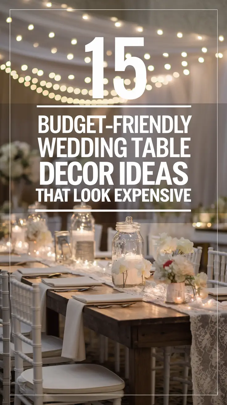 15 Budget-Friendly Wedding Table Decor Ideas That Look Expensive