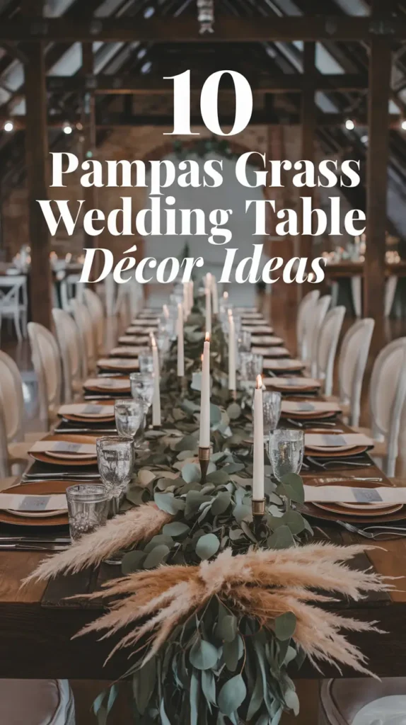 10 Pampas Grass Wedding Table Decor Ideas for a Boho Chic Style