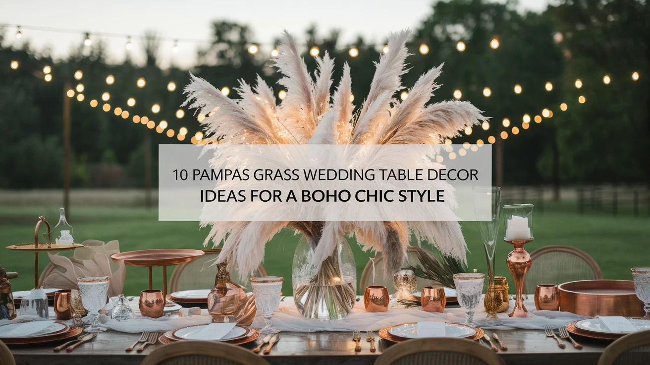 10 Pampas Grass Wedding Table Decor Ideas for a Boho Chic Style