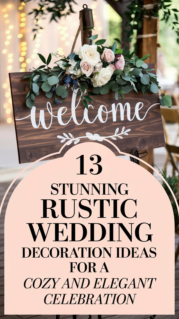 13 Stunning Rustic Wedding Decoration Ideas for a Cozy and Elegant Celebration