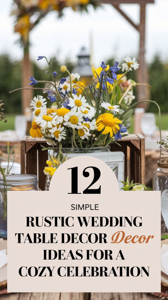 12 Simple Rustic Wedding Table Decor Ideas for a Cozy Celebration