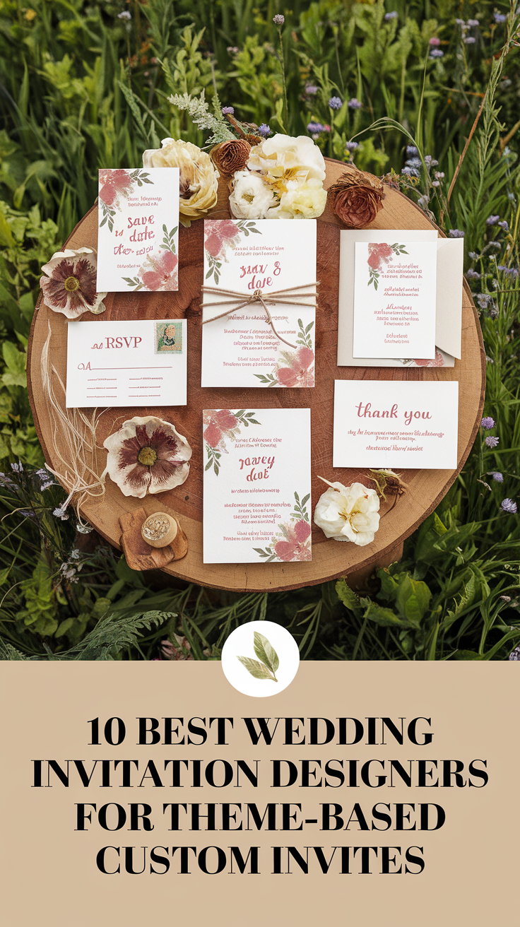 10 best wedding invitation designers for theme-based custom invites
