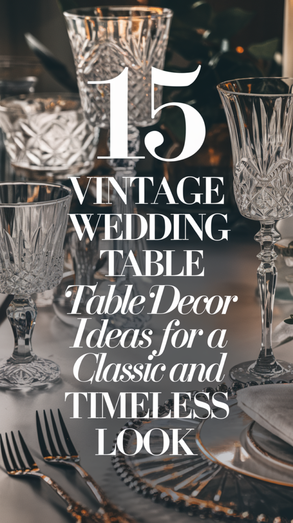 15 Vintage Wedding Table Decor Ideas for a Classic and Timeless Look