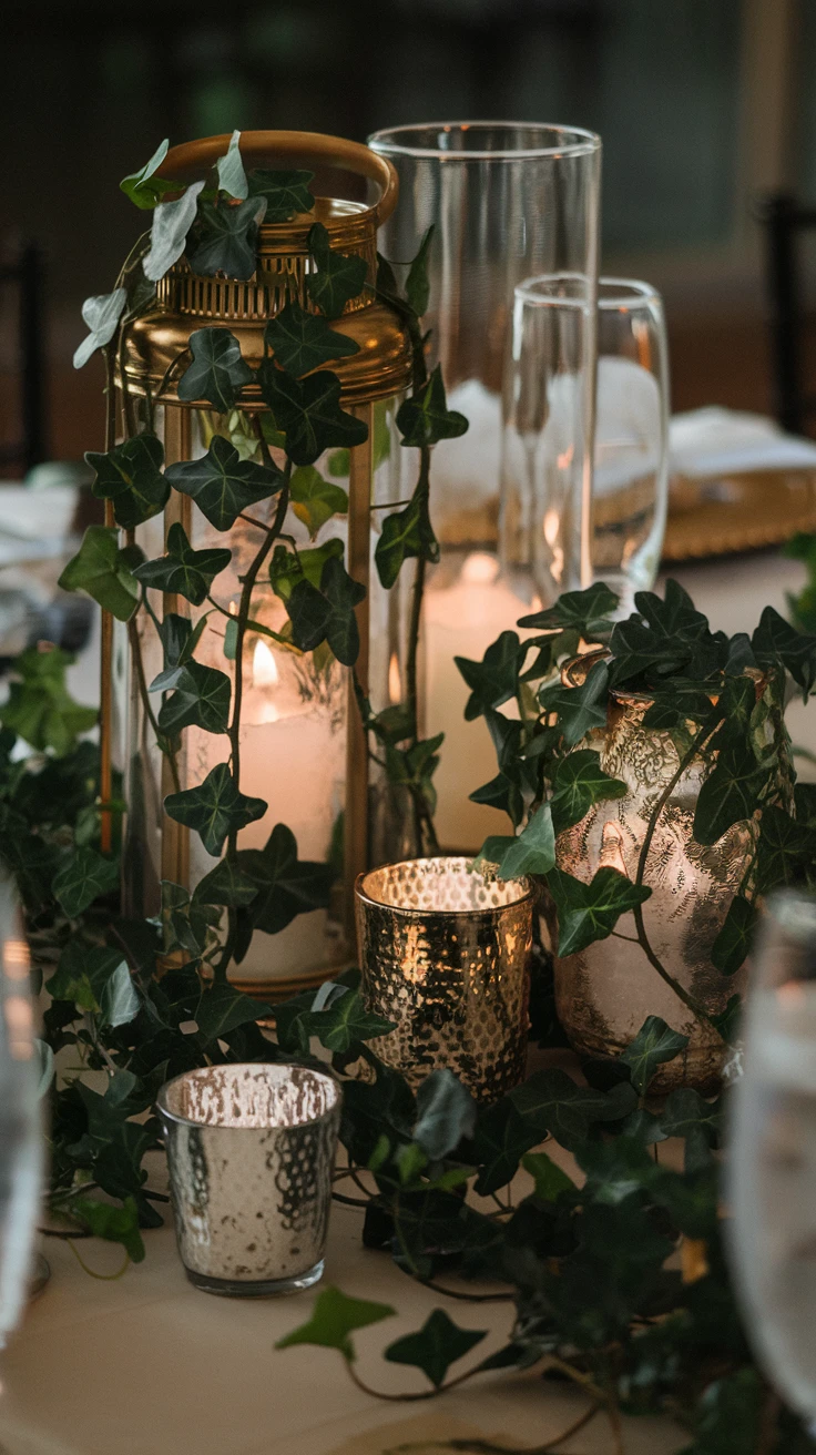11. Ivy Wrapped Votives