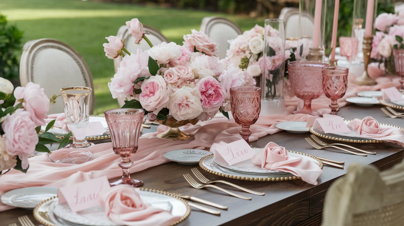 12 Pretty Pink Wedding Table Decor Ideas for a Romantic Touch