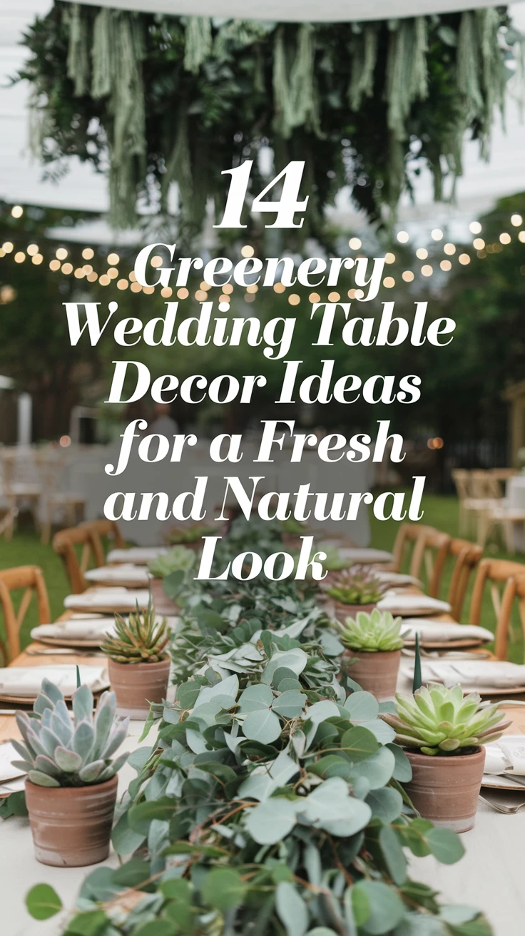 14 Greenery Wedding Table Decor Ideas for a Fresh and Natural Look