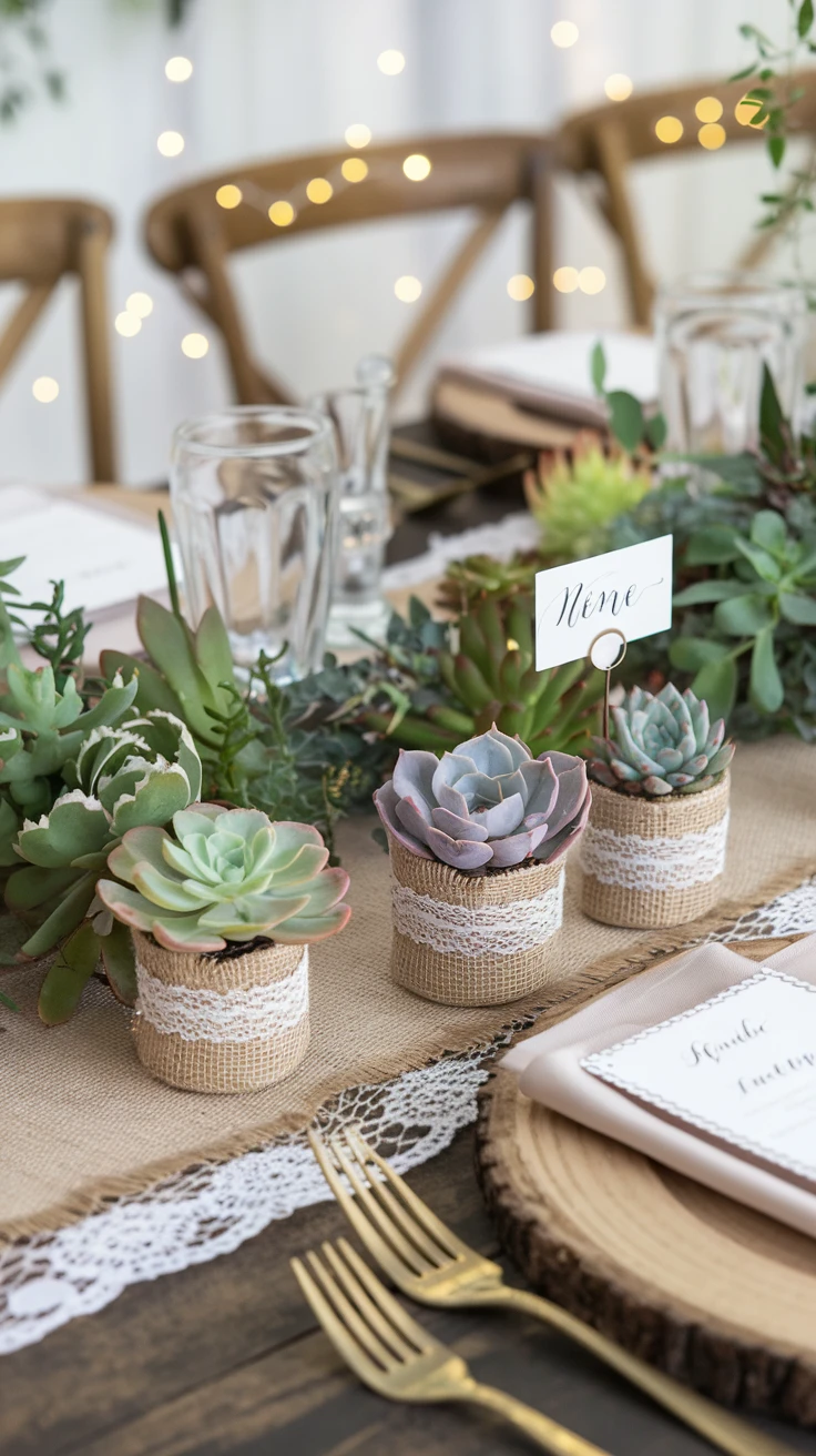 2. Succulent Place Settings