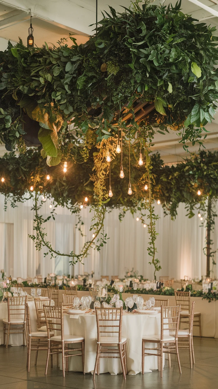 3. Hanging Greenery Installations