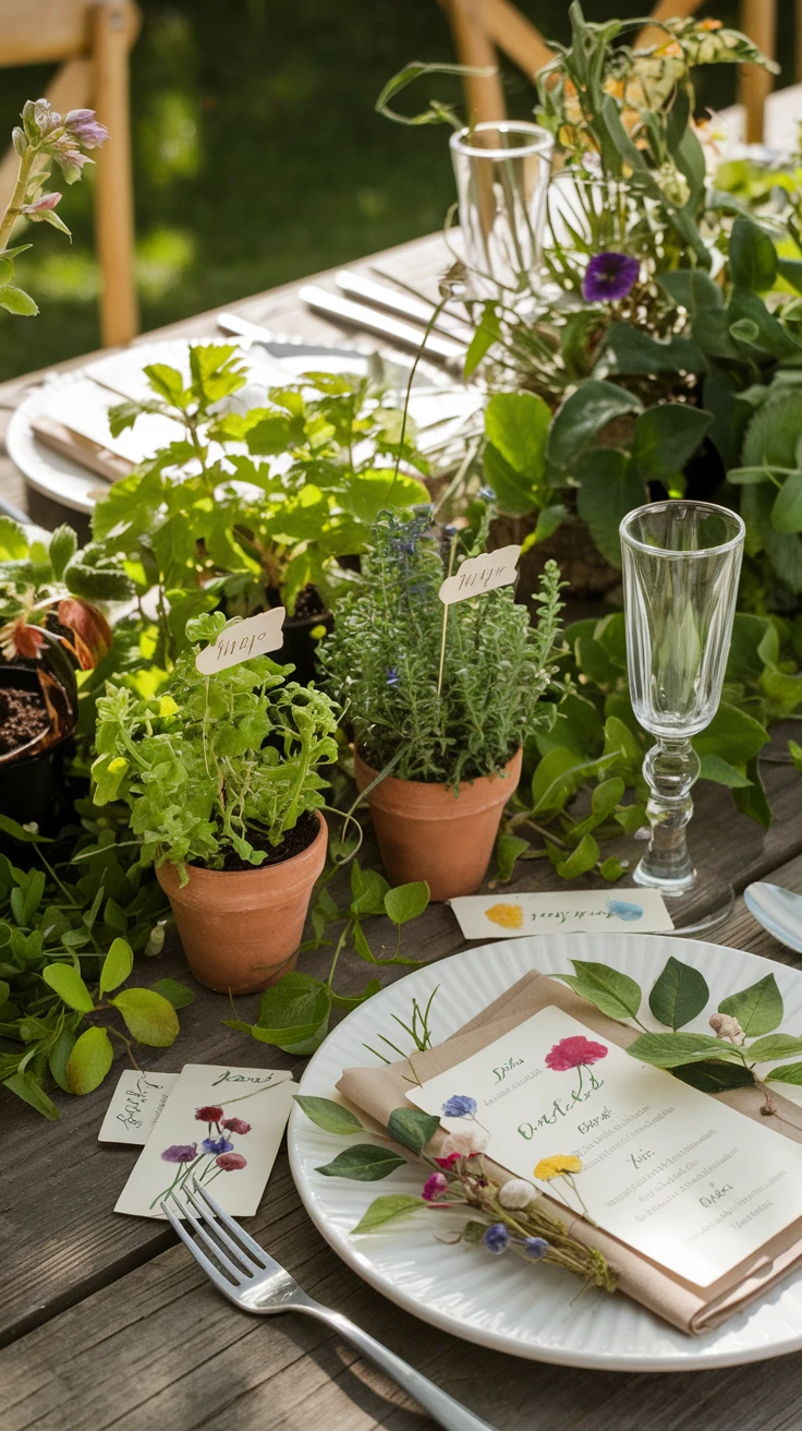 4. Garden-Inspired Place Cards
