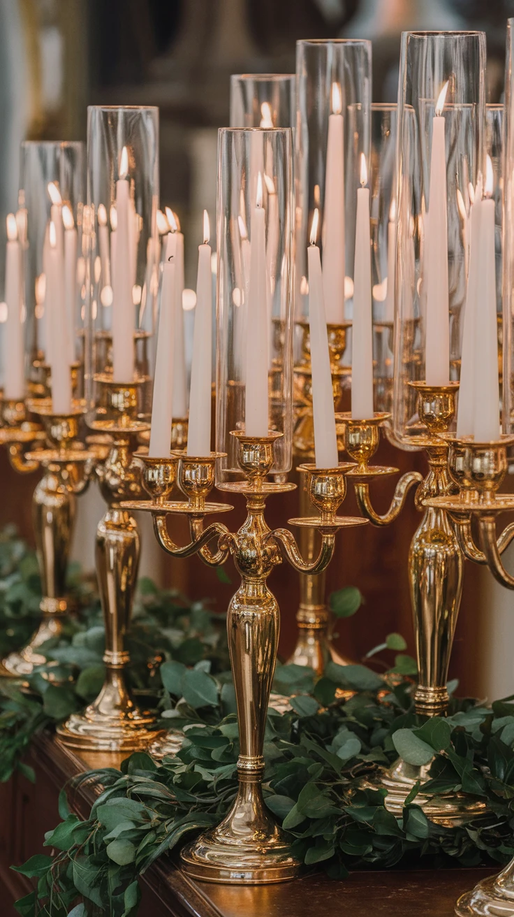 4. Gold Candelabras for Old-World Elegance