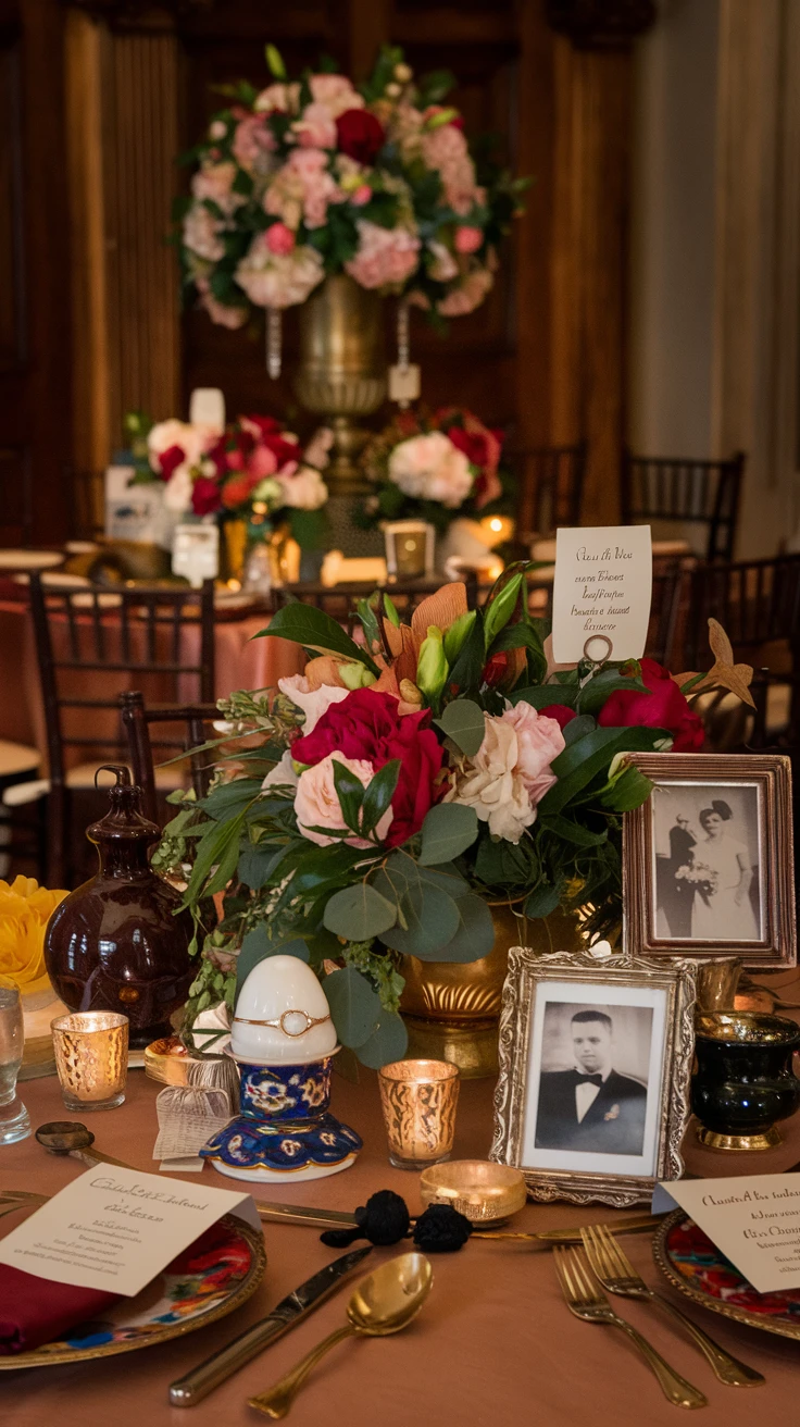 5. Heritage-Inspired Centerpieces
