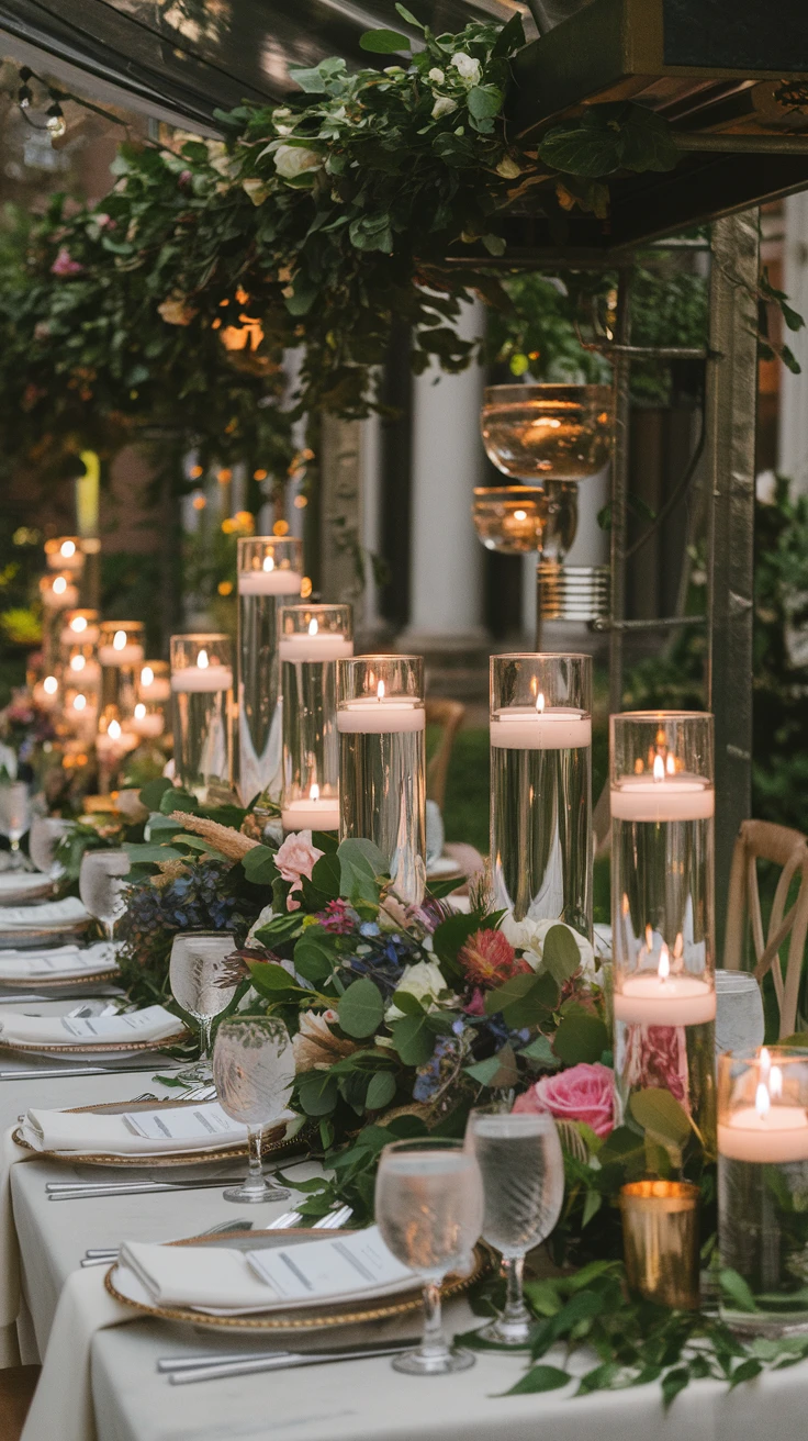 5. Mixed Height Candle Arrangements