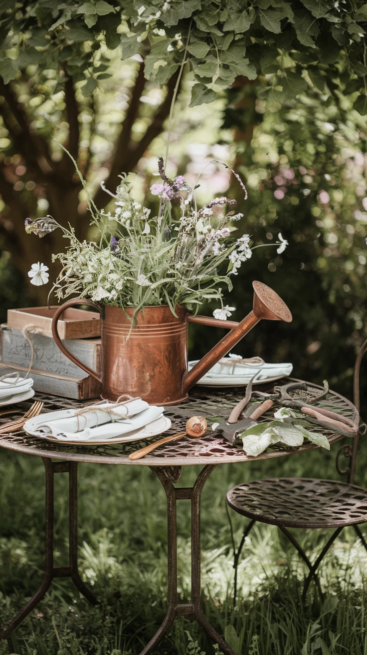 7. Antique Garden Tools as Accents