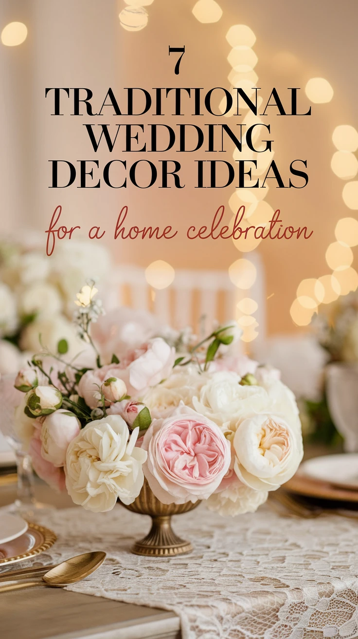 7 Traditional Wedding Decor Ideas for a Classic Home Celebration