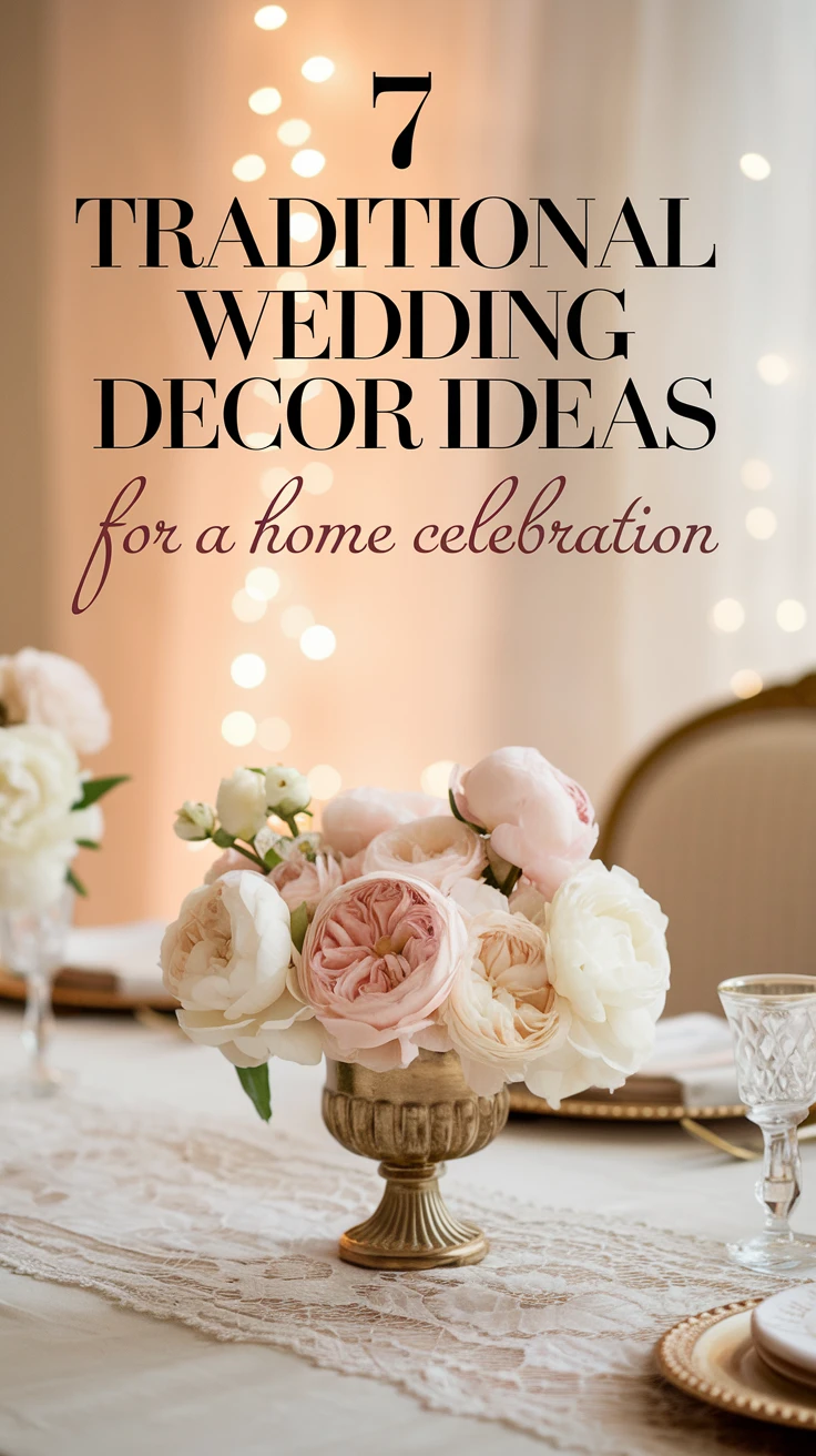 7 Traditional Wedding Decor Ideas for a Classic Home Celebration