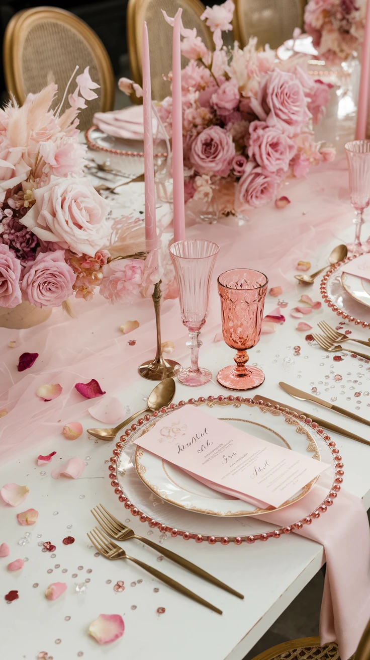 9. Pink Table Confetti