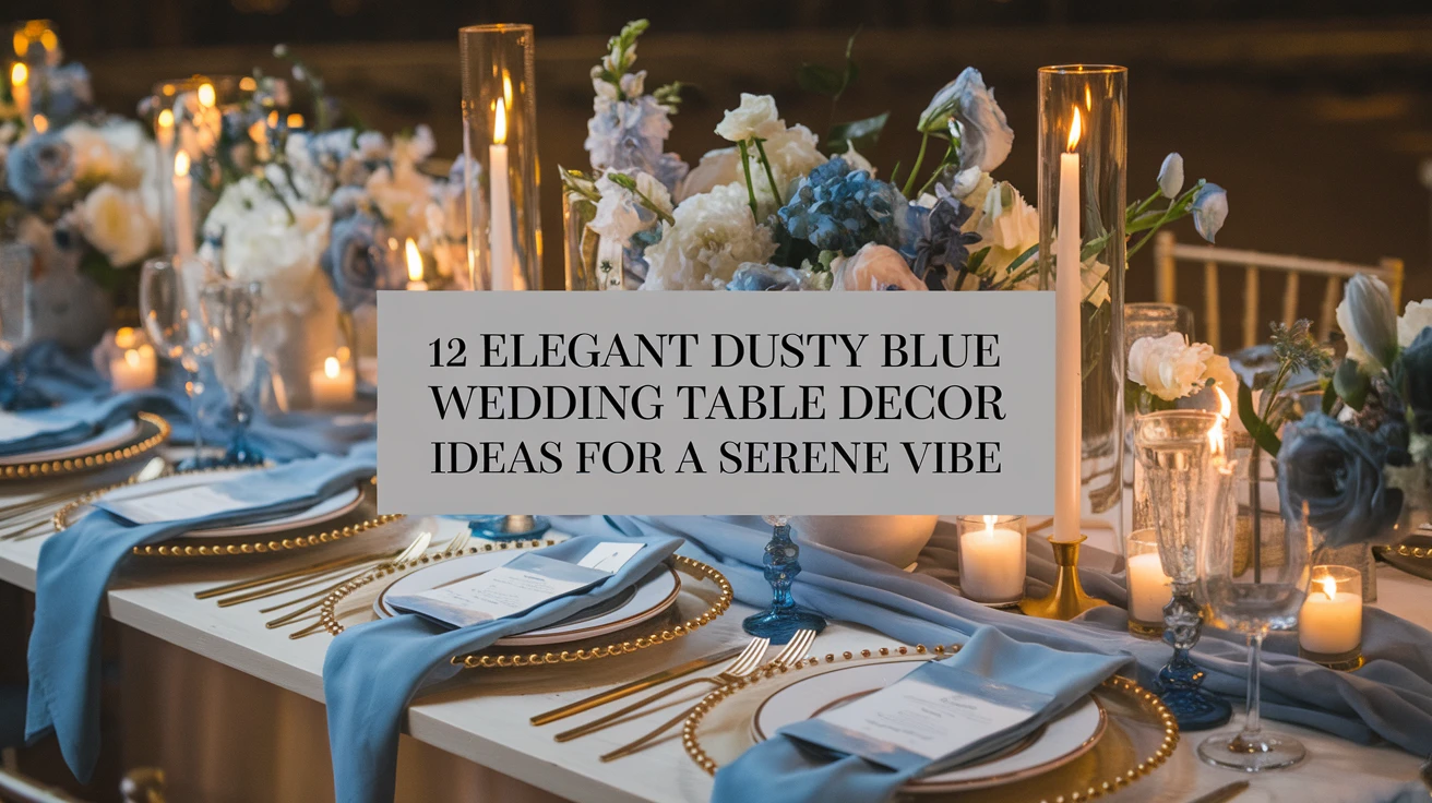 12 Elegant Dusty Blue Wedding Table Decor Ideas for a Serene Vibe