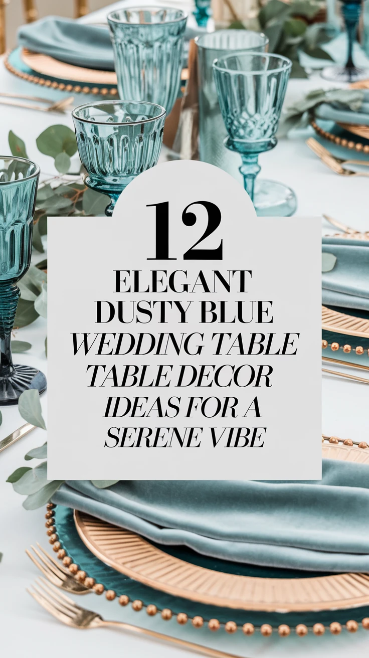 12 Elegant Dusty Blue Wedding Table Decor Ideas for a Serene Vibe