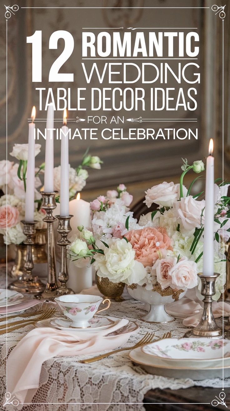 12 Romantic Wedding Table Decor Ideas for an Intimate Celebration