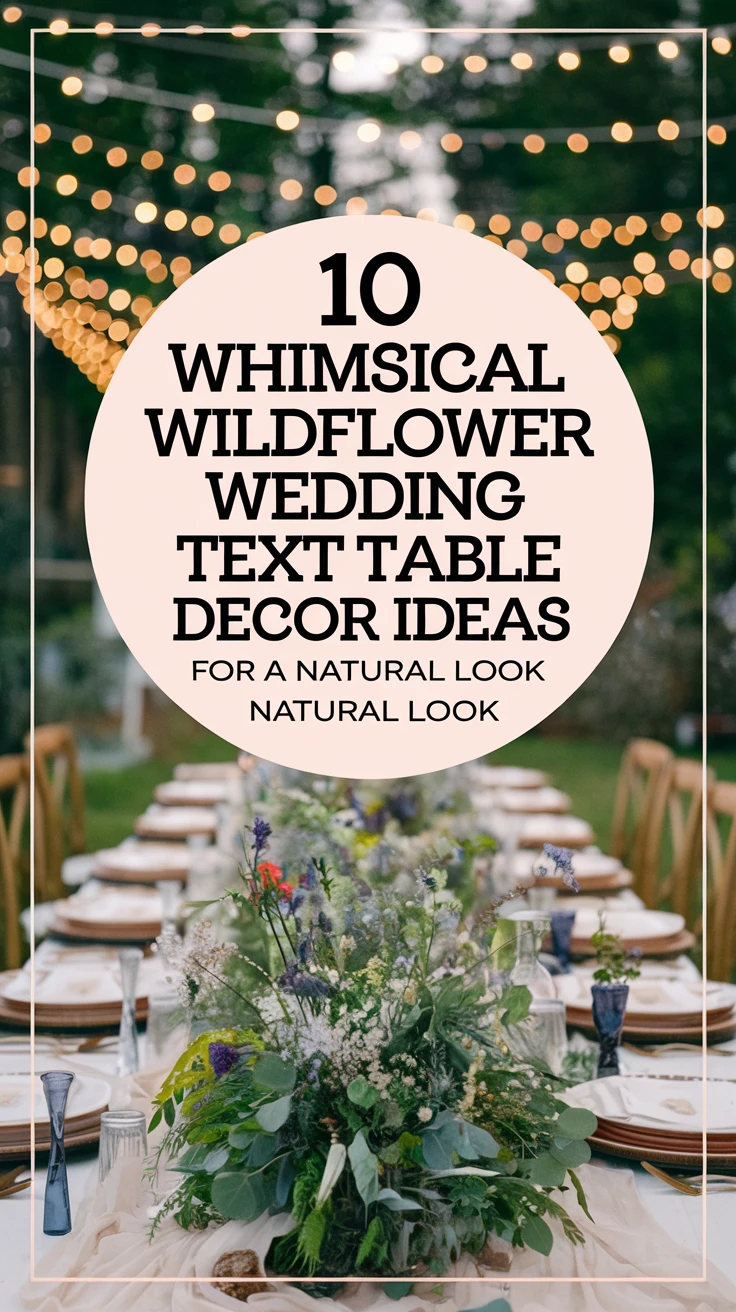 10 Whimsical Wildflower Wedding Table Decor Ideas for a Natural Look