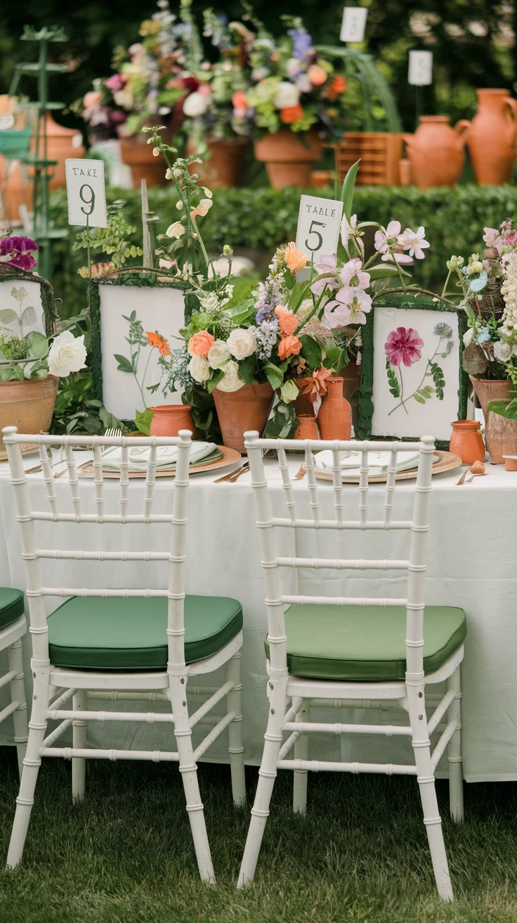 13. Garden-Inspired Table Numbers