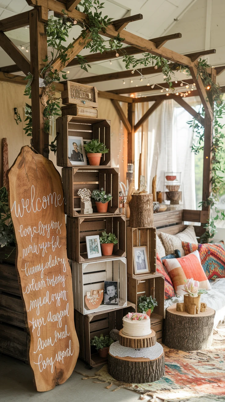 2. Bring Nature Indoors: Rustic Wooden Accents