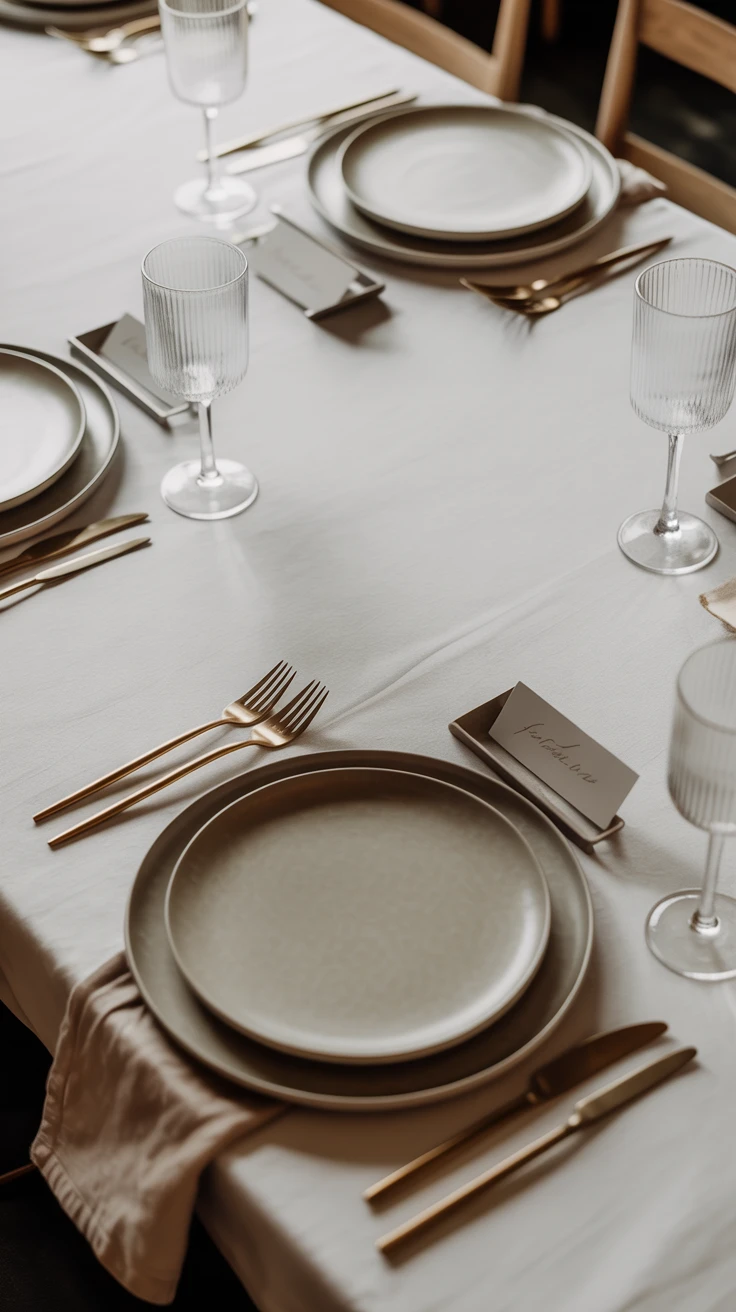 4. Clean Line Place Settings