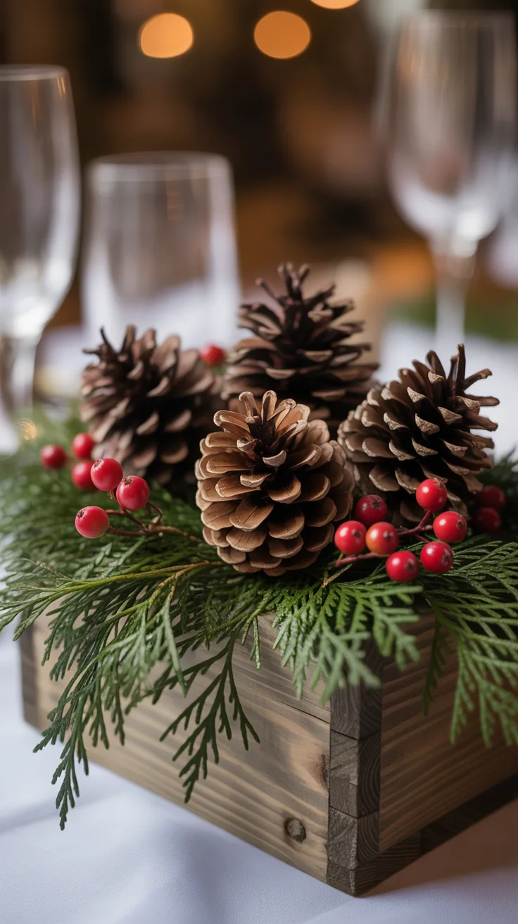 1. Pinecones and Evergreen Arrangements illustrative image