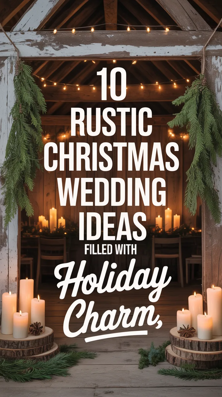 10 Rustic Christmas Wedding Ideas Filled With Holiday Charm – Pinterest image