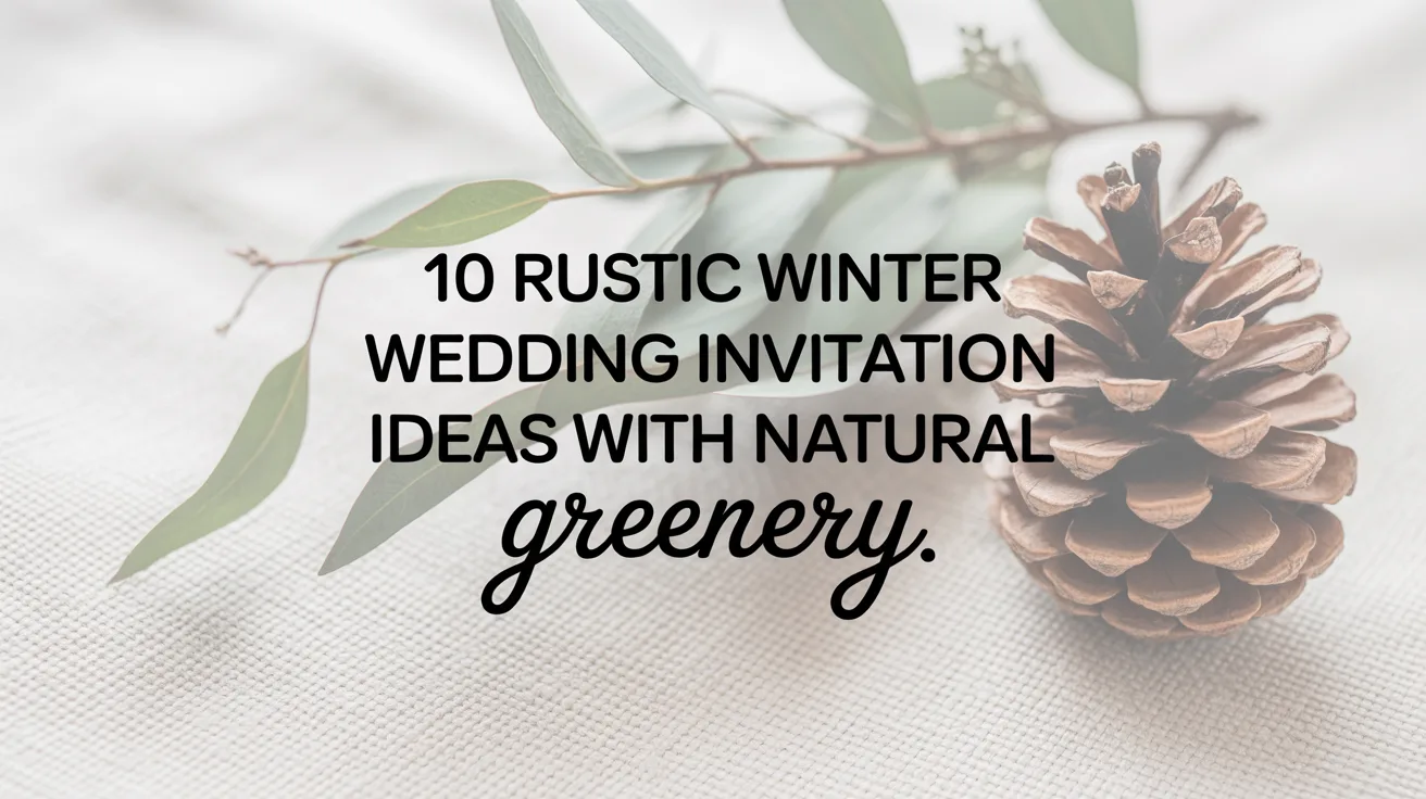 10 Rustic Winter Wedding Invitation Ideas with Natural Greenery hero image