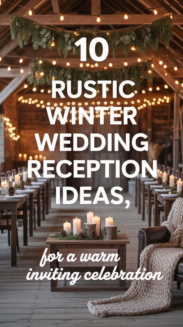 10 Rustic Winter Wedding Reception Ideas for a Warm Inviting Celebration – Pinterest image