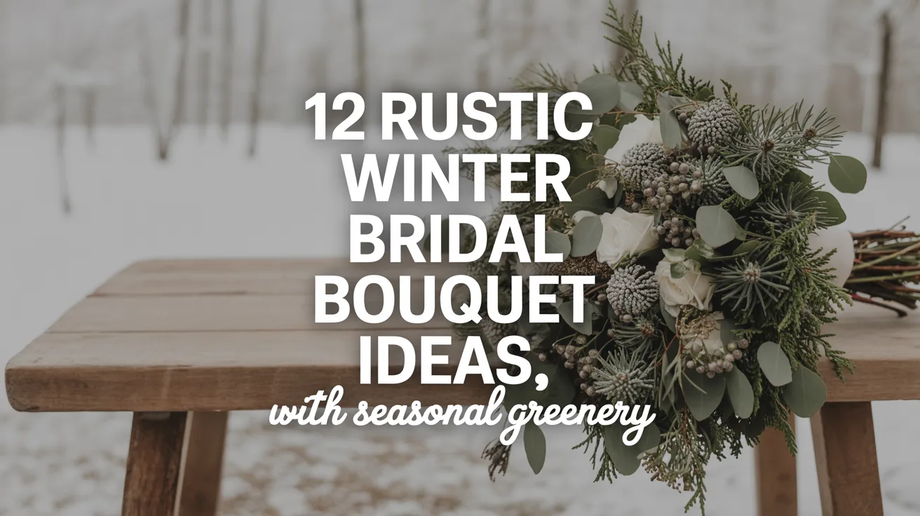 12 Rustic Winter Bridal Bouquet Ideas with Seasonal Greenery hero image