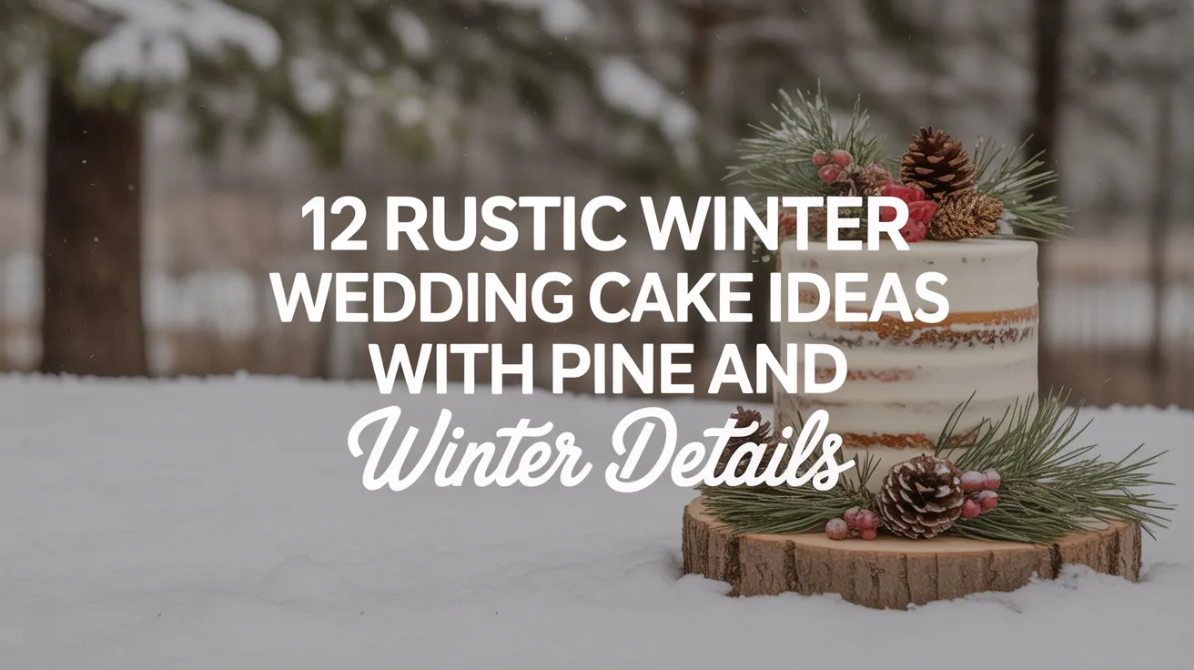 12 Rustic Winter Wedding Cake Ideas with Pine and Winter Details hero image