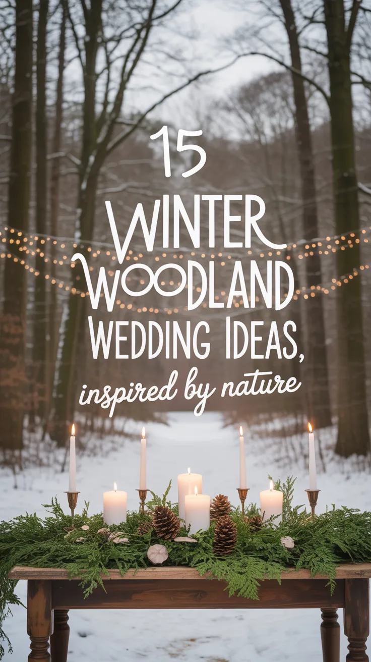 15 Winter Woodland Wedding Ideas Inspired by Nature – Pinterest image