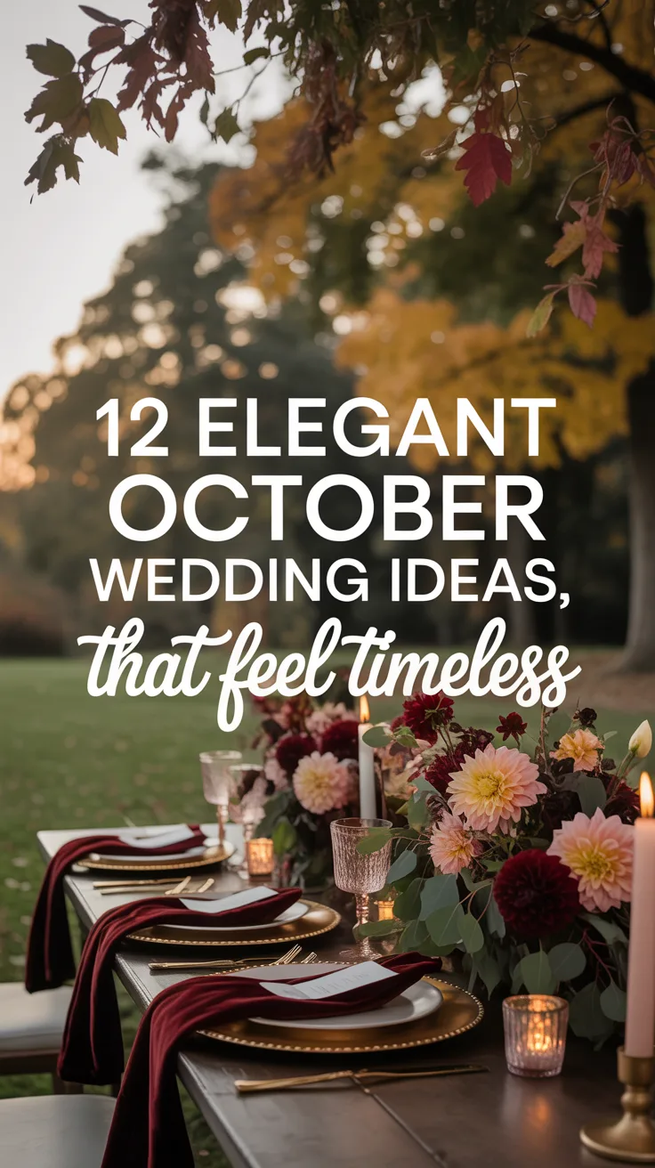 12 Elegant October Wedding Ideas That Feel Timeless
