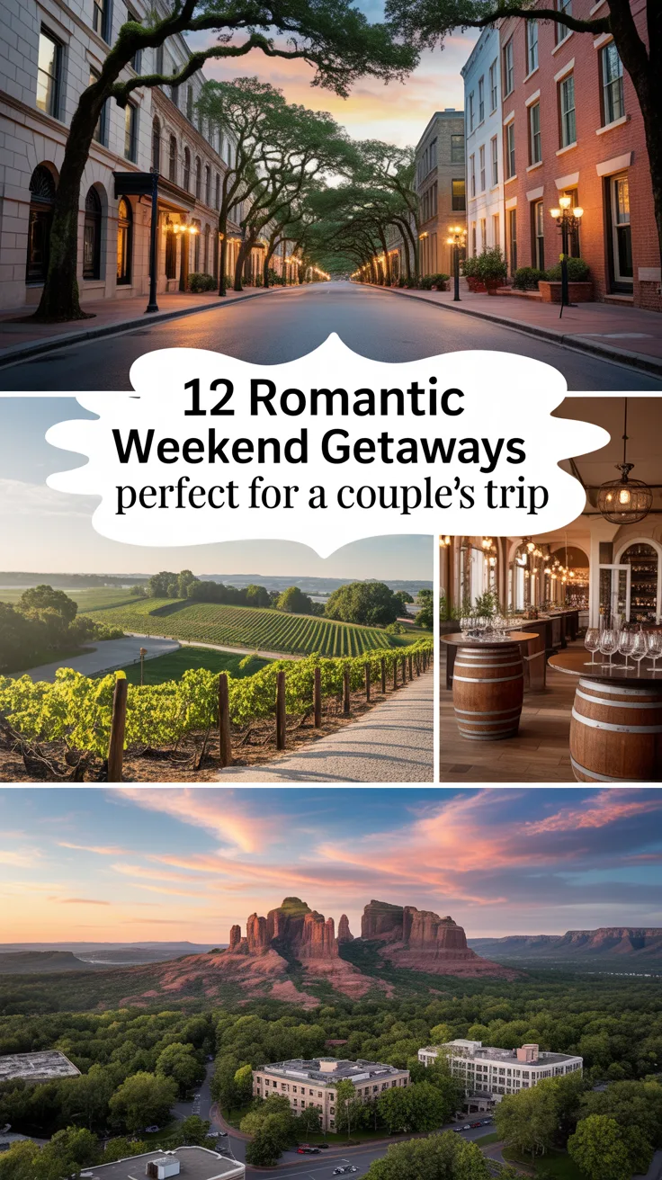 12 Romantic Weekend Getaways Perfect for a Couple's Trip – Pinterest image