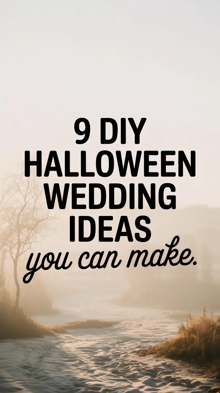 9 DIY Halloween Wedding Ideas You Can Make