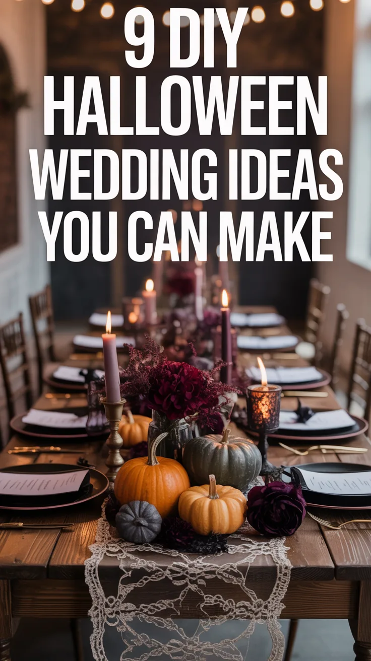 9 DIY Halloween Wedding Ideas You Can Make – Pinterest image