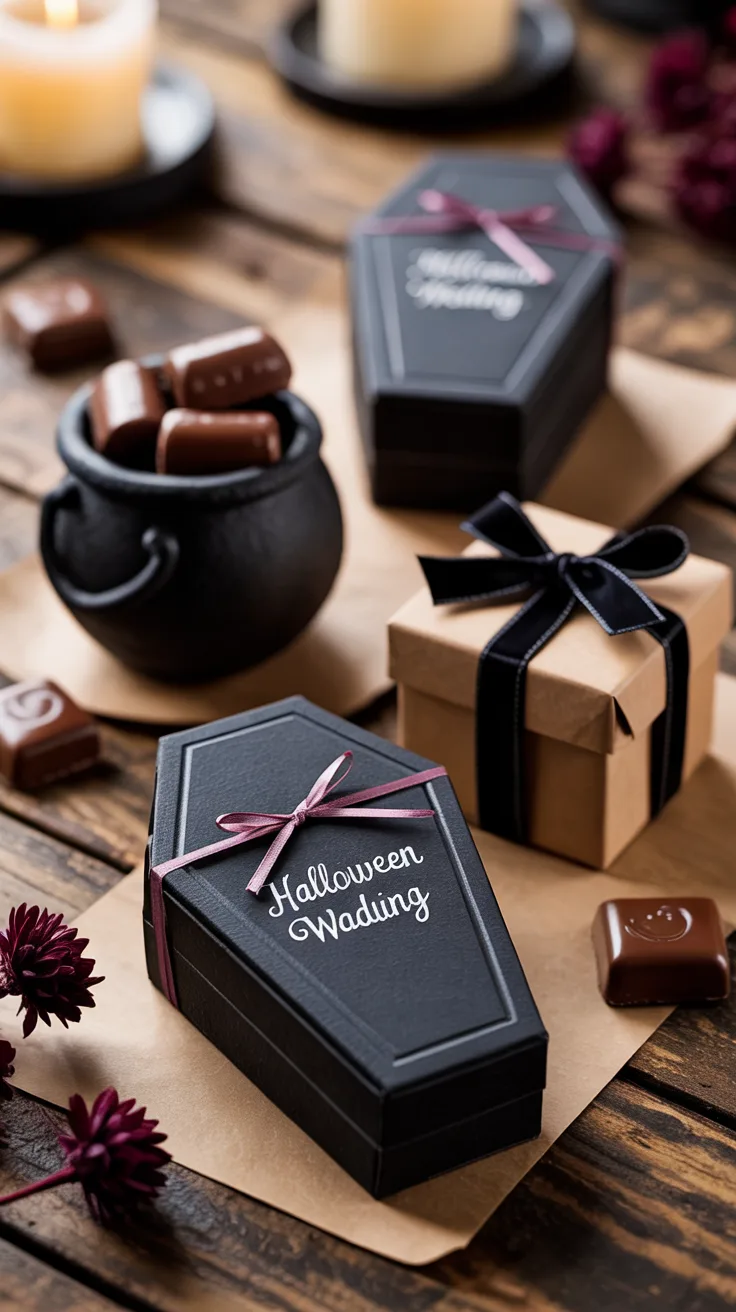 6. DIY Halloween Wedding Ideas: Customized Favor Boxes